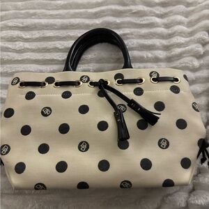 Rooney & Bourke Polka Dot Tote Bag with Tassels